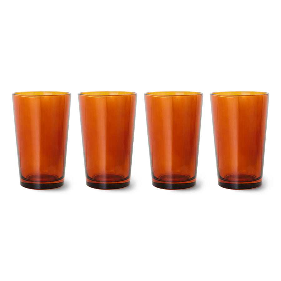 Tee Gläser "Amber Brown" (4er Set)